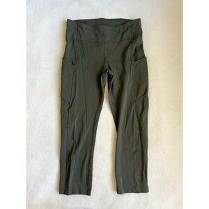 Lululemon Speed Up Crop 21” Leggings in Dark Olive | Size 6